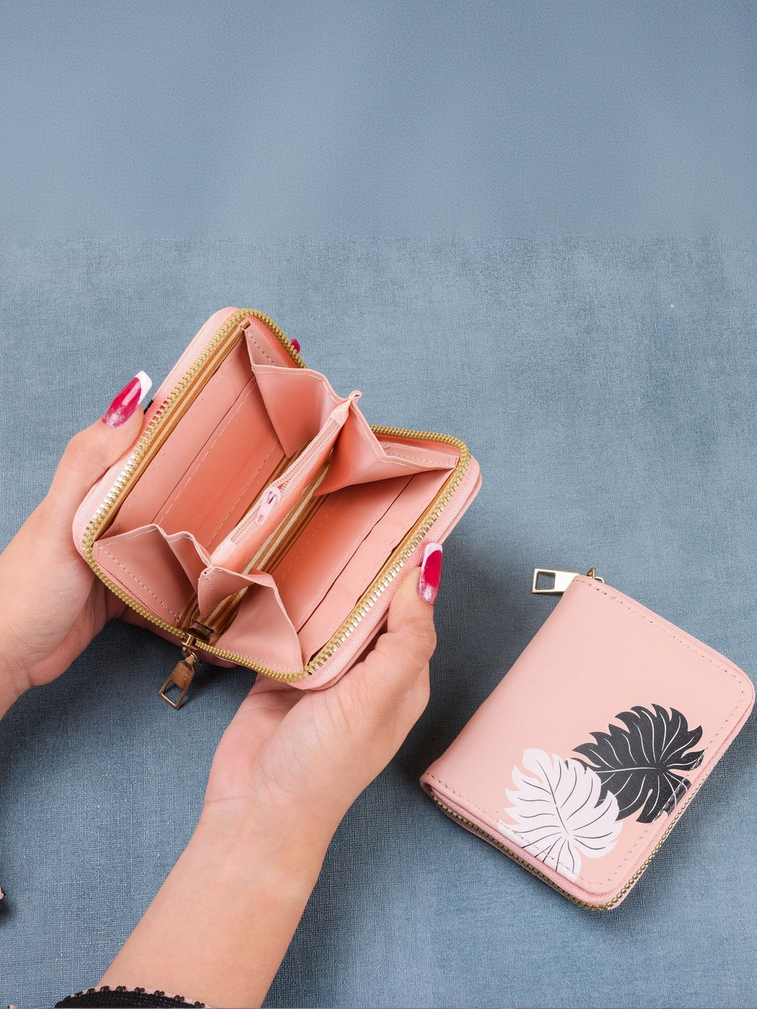 SZN Women Floral Printed Zip Around Wallet