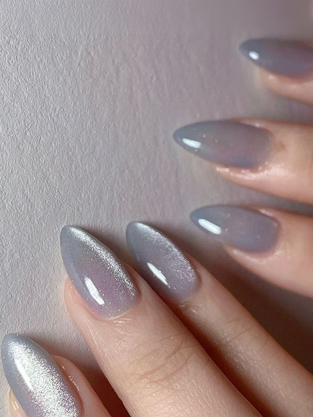 SLAY ON Nails Set Of 24 Reusable Artificial Press On Nails & Manicure Kit - Silver