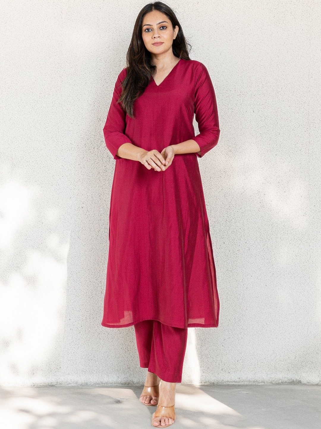 GORGONE Women Regular Kurta with Trousers
