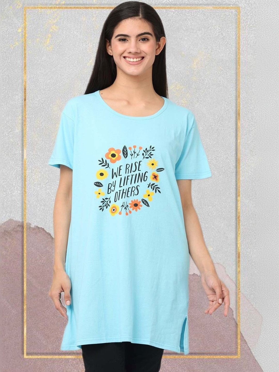 DDASPRATION Women Floral Printed T-shirt