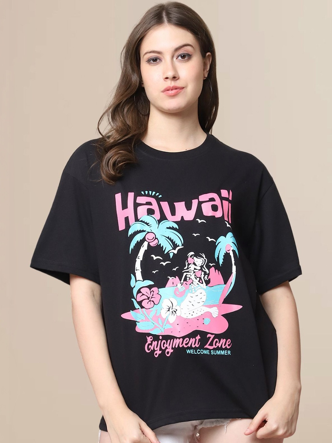Style Go Women Printed Tropical T-shirt