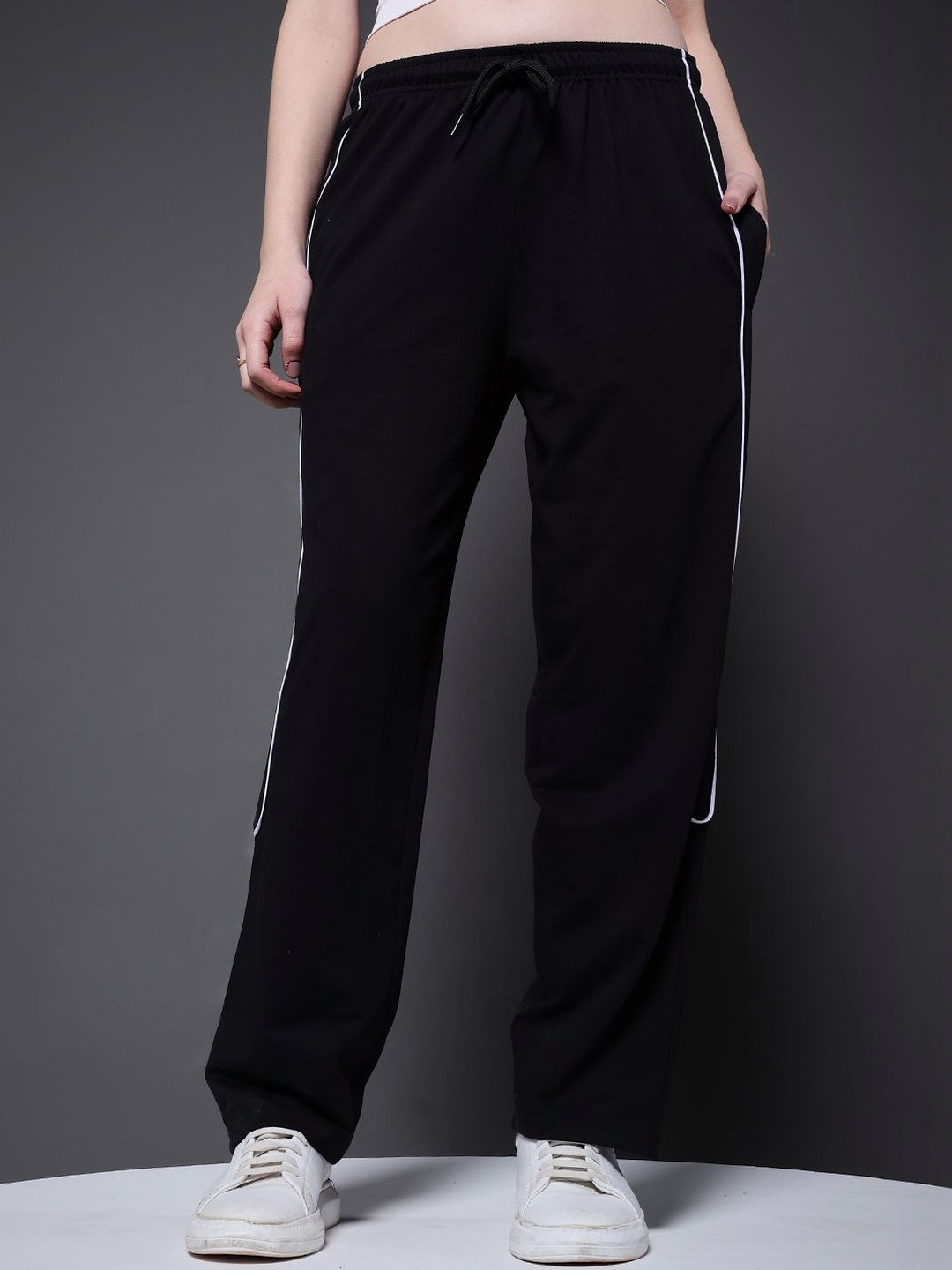 PRONK Women Cotton Track Pants