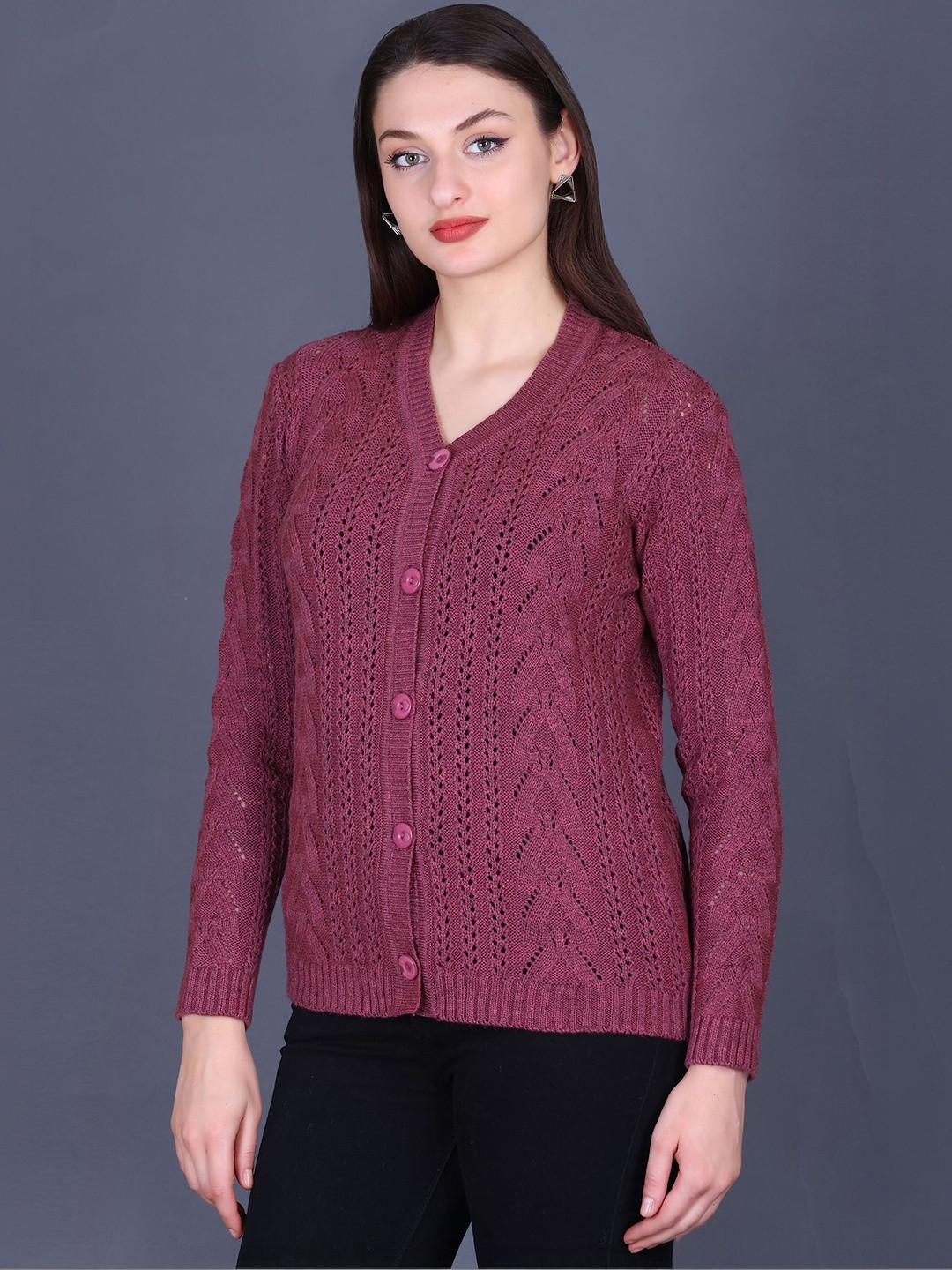 GODFREY Women Cable Knit Cardigan