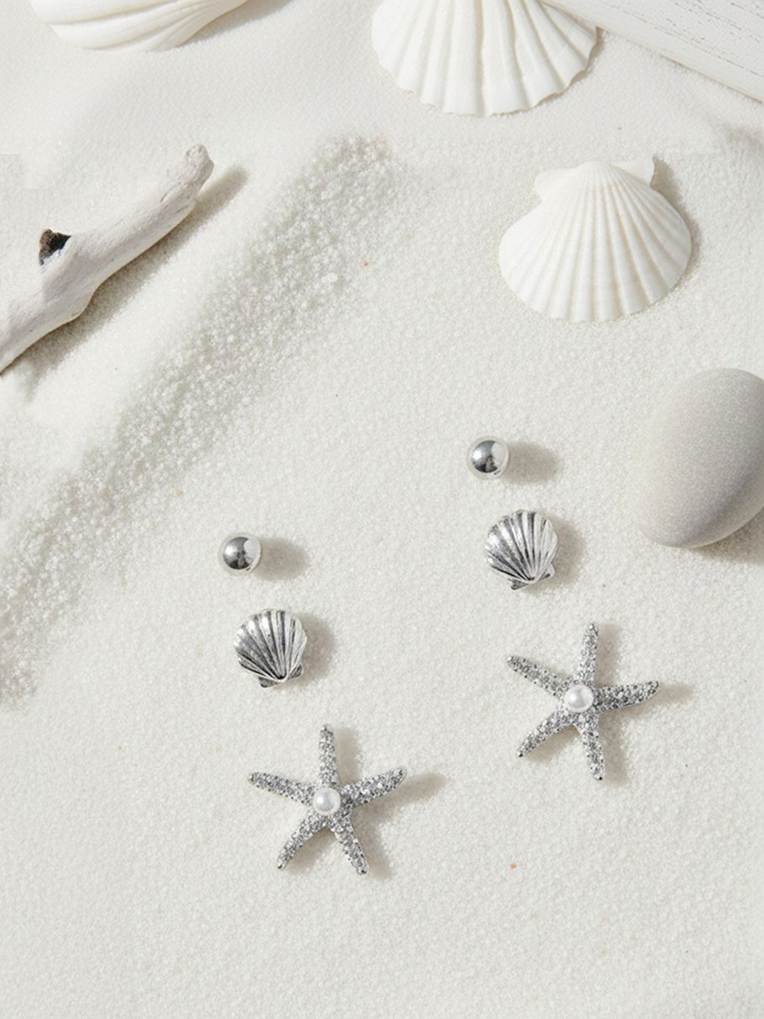 Accessorize Women Set Of 3 Starfish Studs