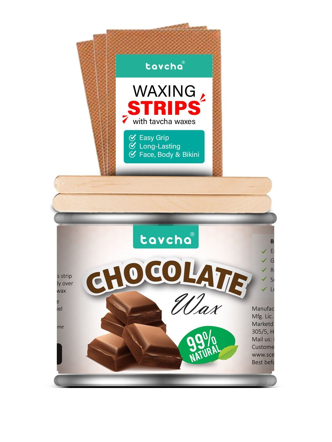 tavcha Dark Chocolate Sugar Waxing Kit - 200 g