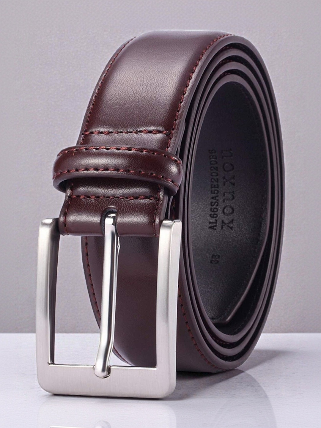 glitchez Men PU Formal Belt