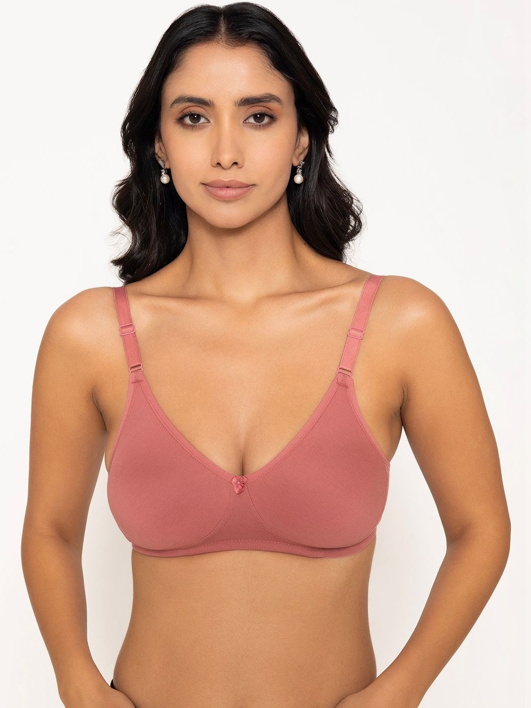 INKURV Women Solid Full Coverage Non-Padded Non-Wired Everyday Bra