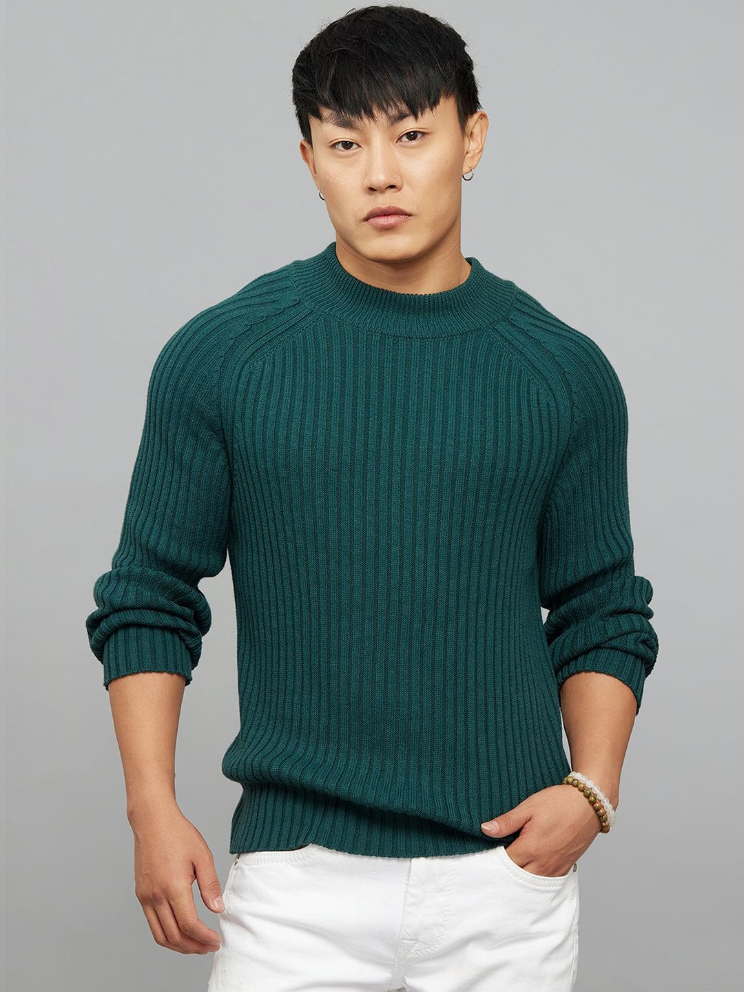 Rookies Men High Neck Slim Fit T-shirt