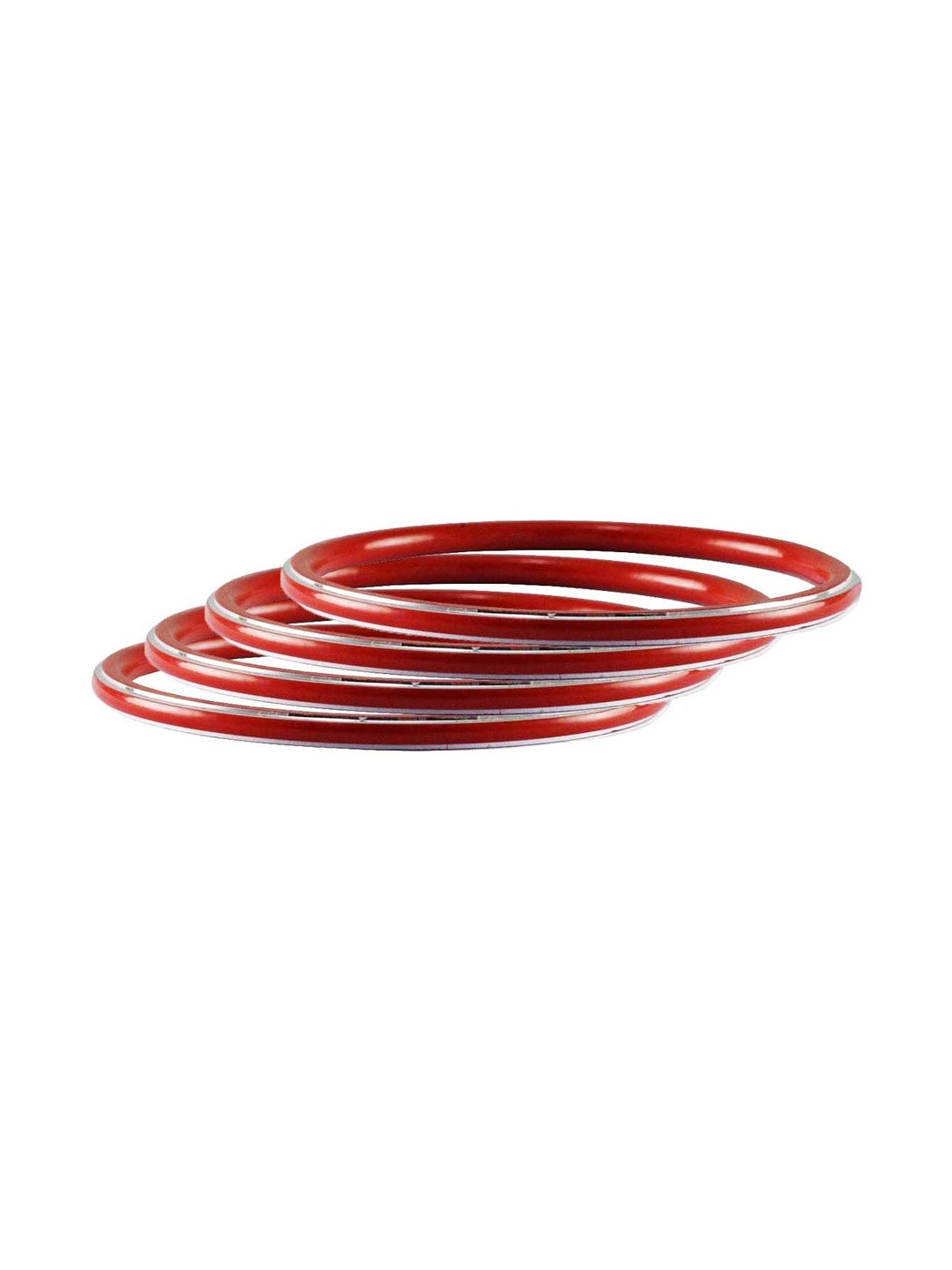Vidhya Kangan Red Plain Metal Bangle