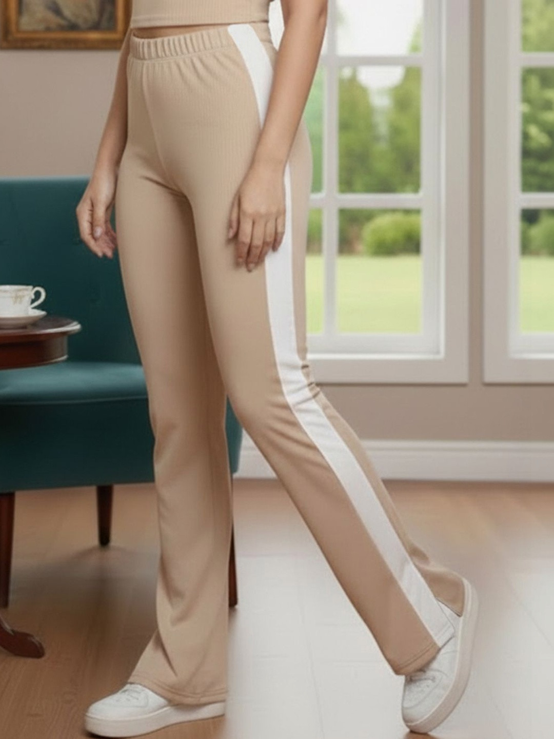 DTR FASHION Women Comfort High-Rise Trousers