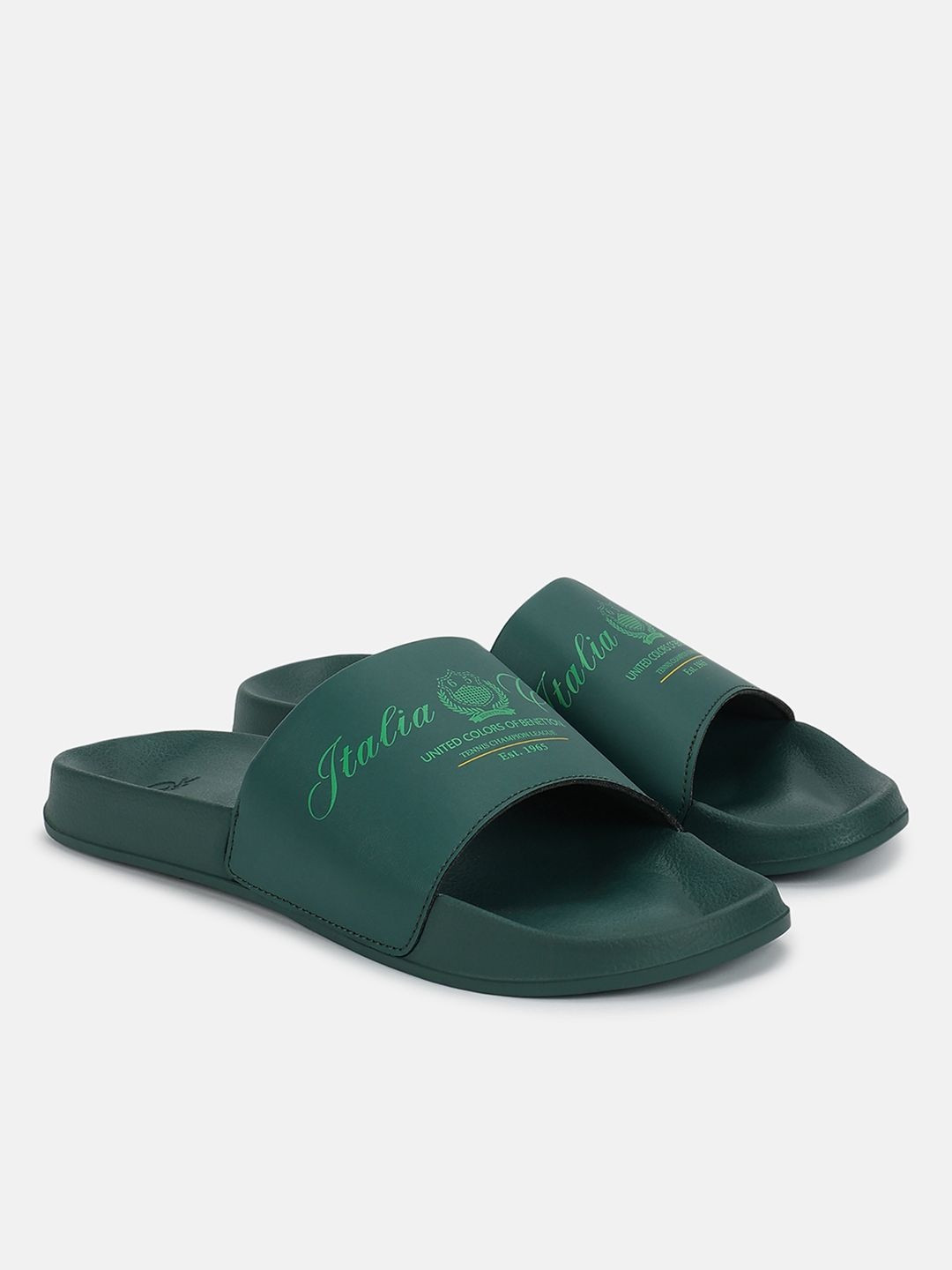 United Colors of Benetton Men Printed Sliders