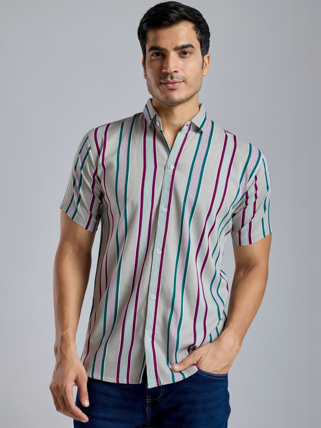TATER GARMENTS Men Striped Casual Shirt