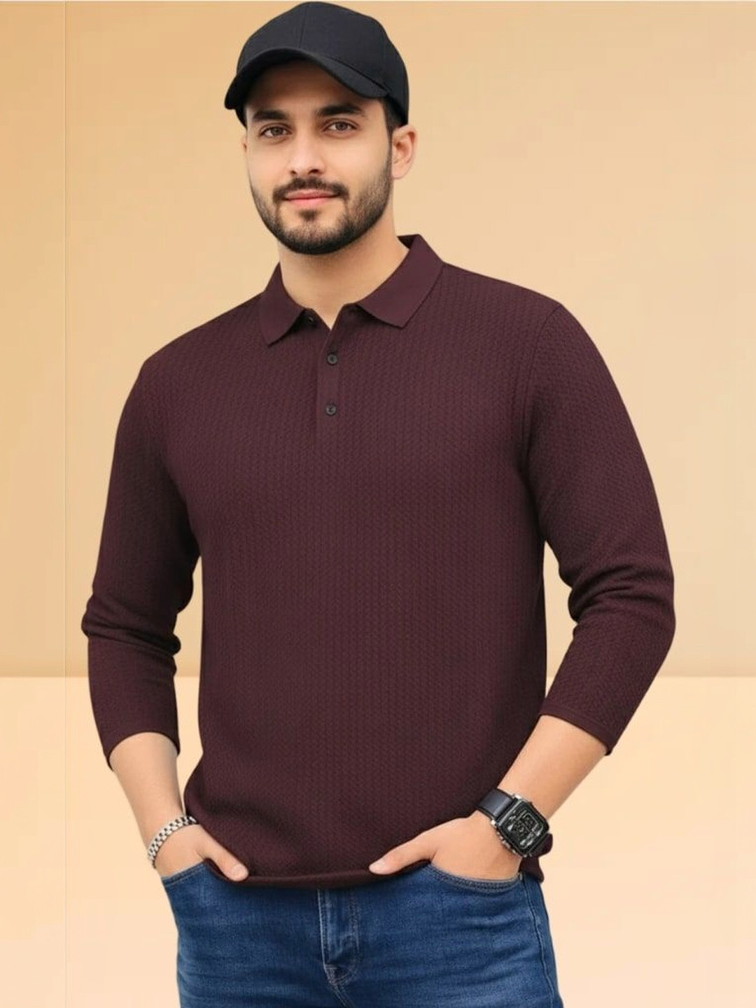 SZN Men Polo Collar T-shirt