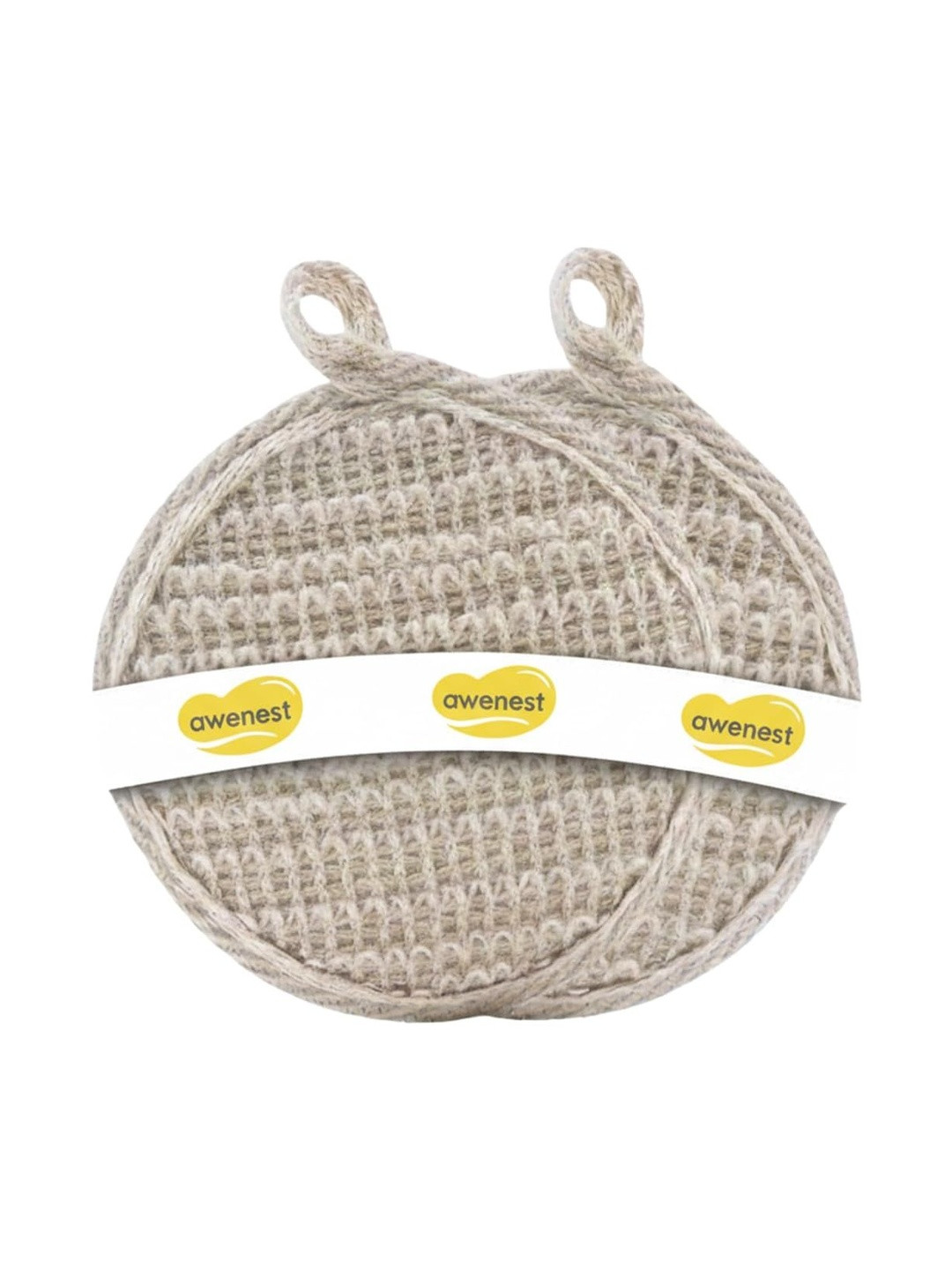 awenest Set Of 2 Ramie Oval Natural Exfoliating Loofah