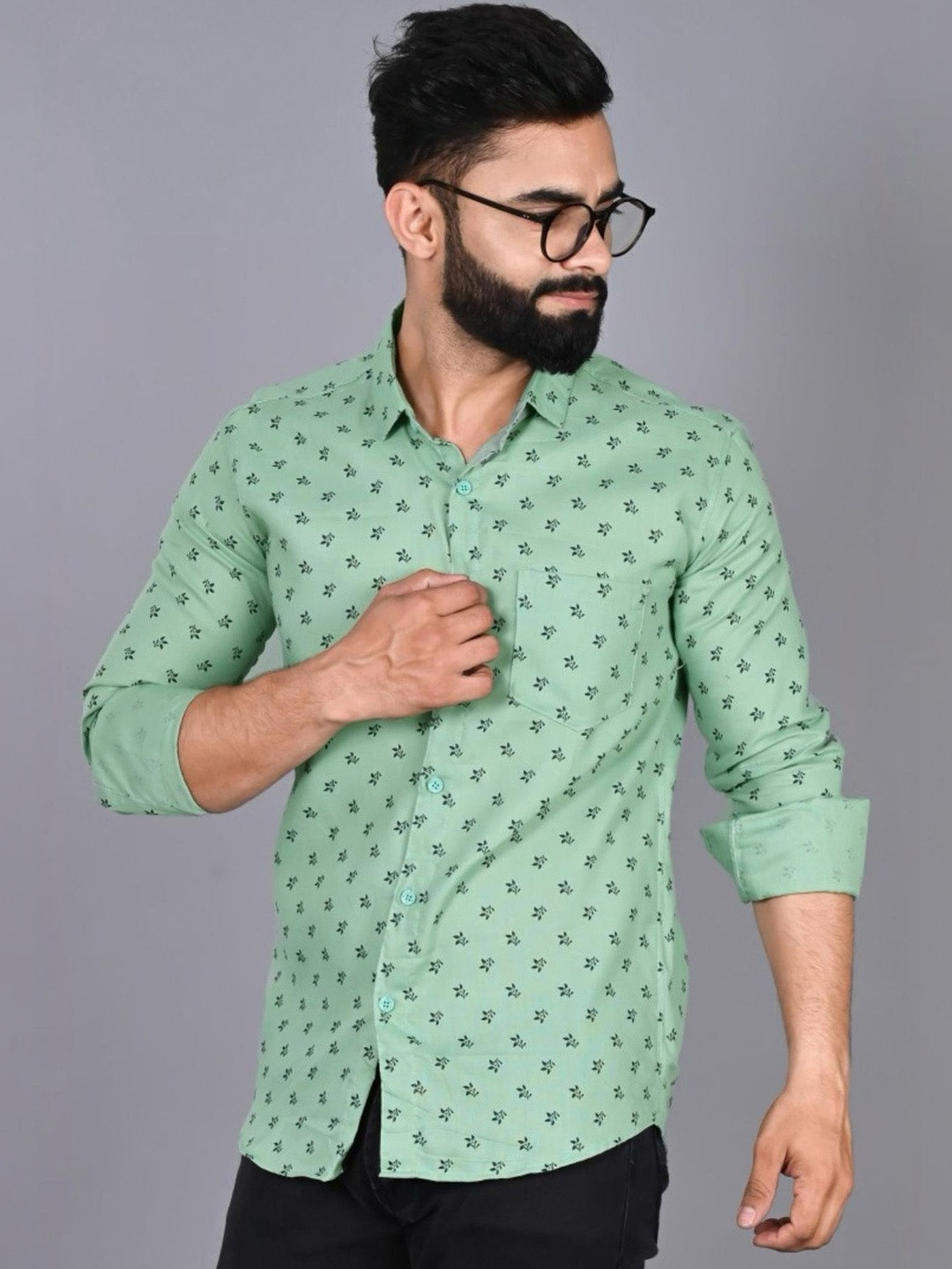 XENOR Men Slim Fit Printed Casual Shirt