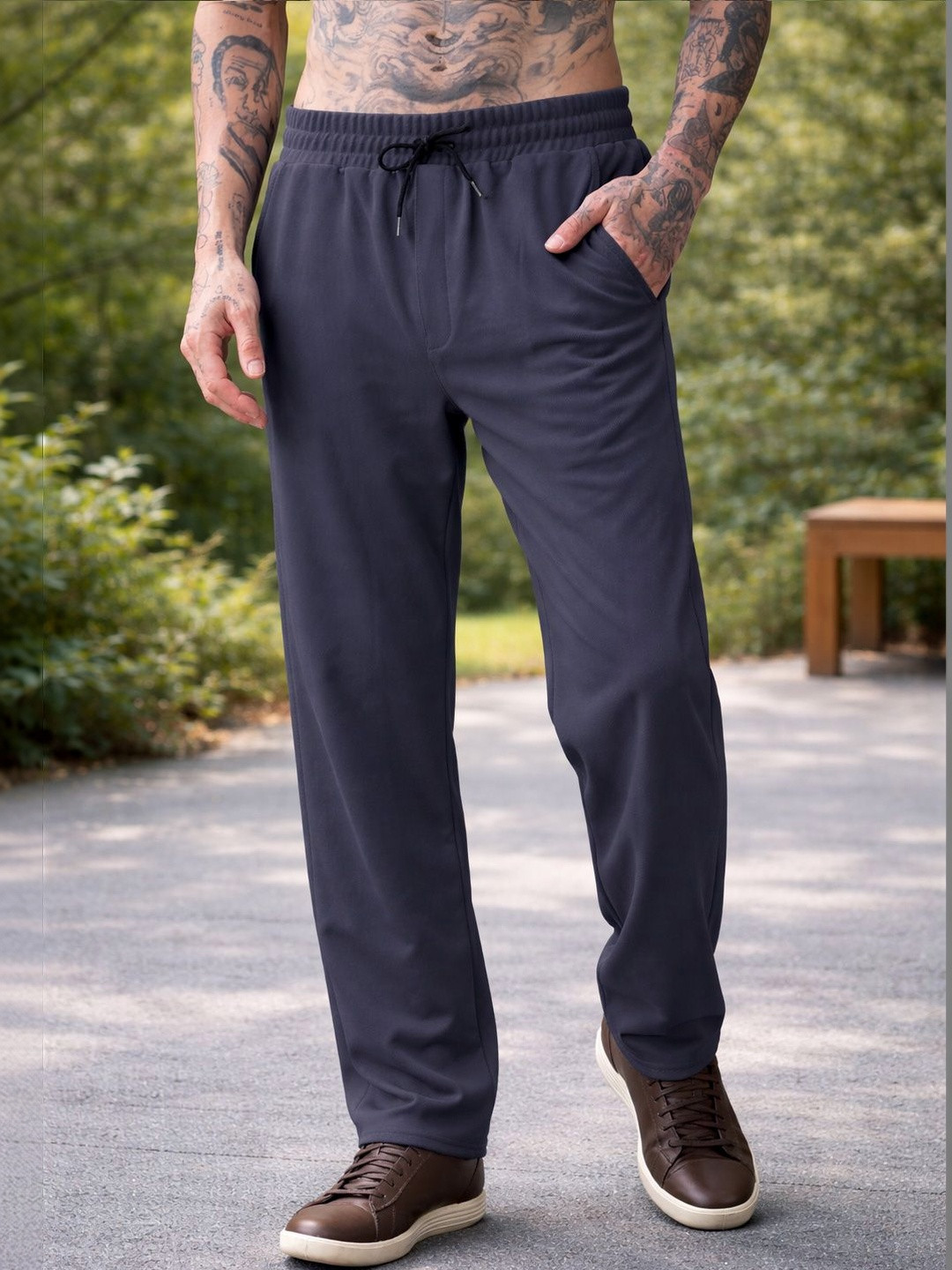 MaverIQ Men Straight Relaxed Fit Track Pants