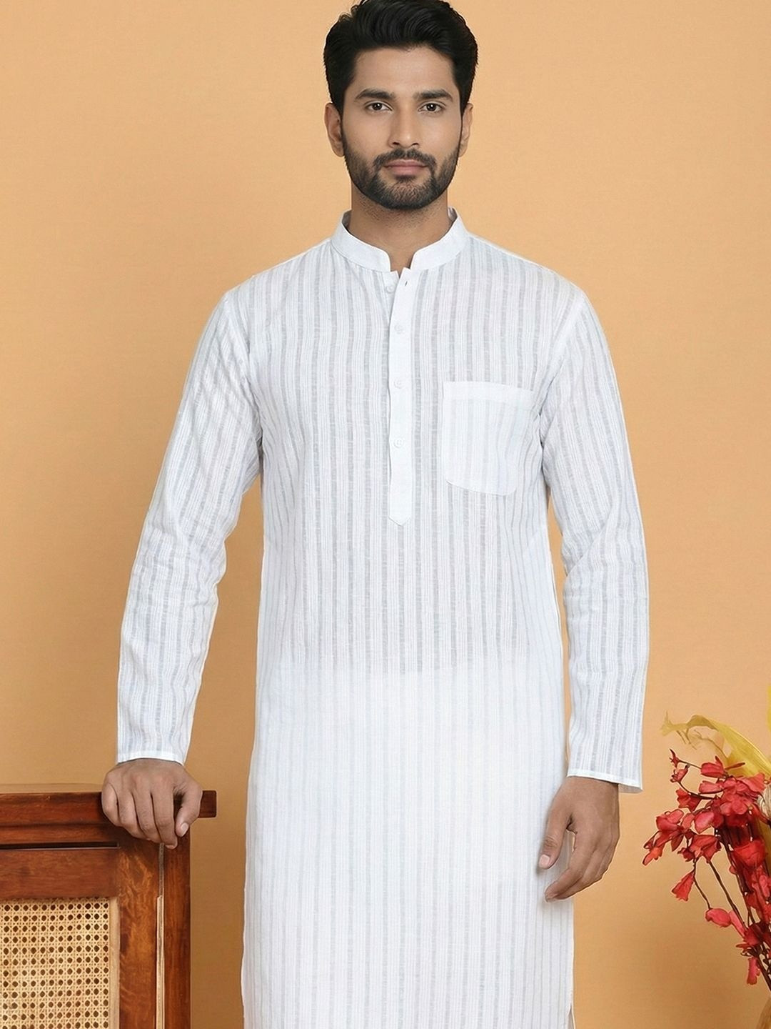 Jompers Men Striped Kurta
