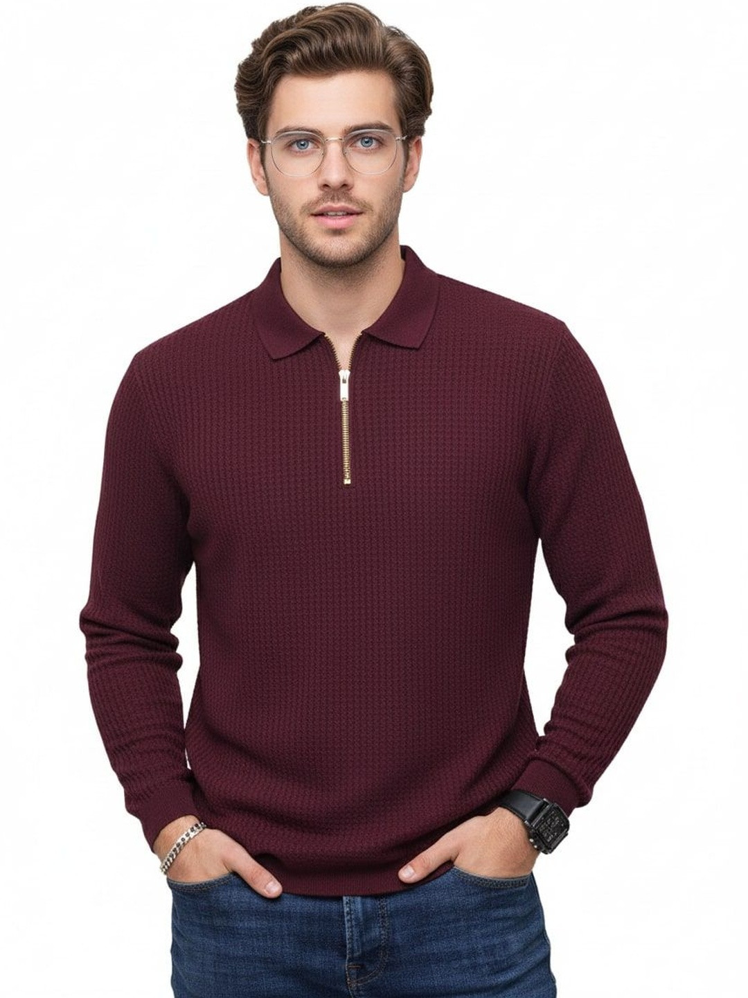 SZN Men Polo Collar T-shirt