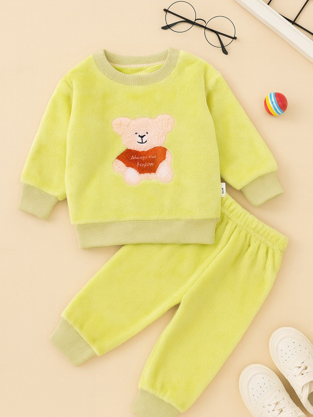 Thelittlebunny Kids Embroidered Sweatshirt With Joggers Clothing Set