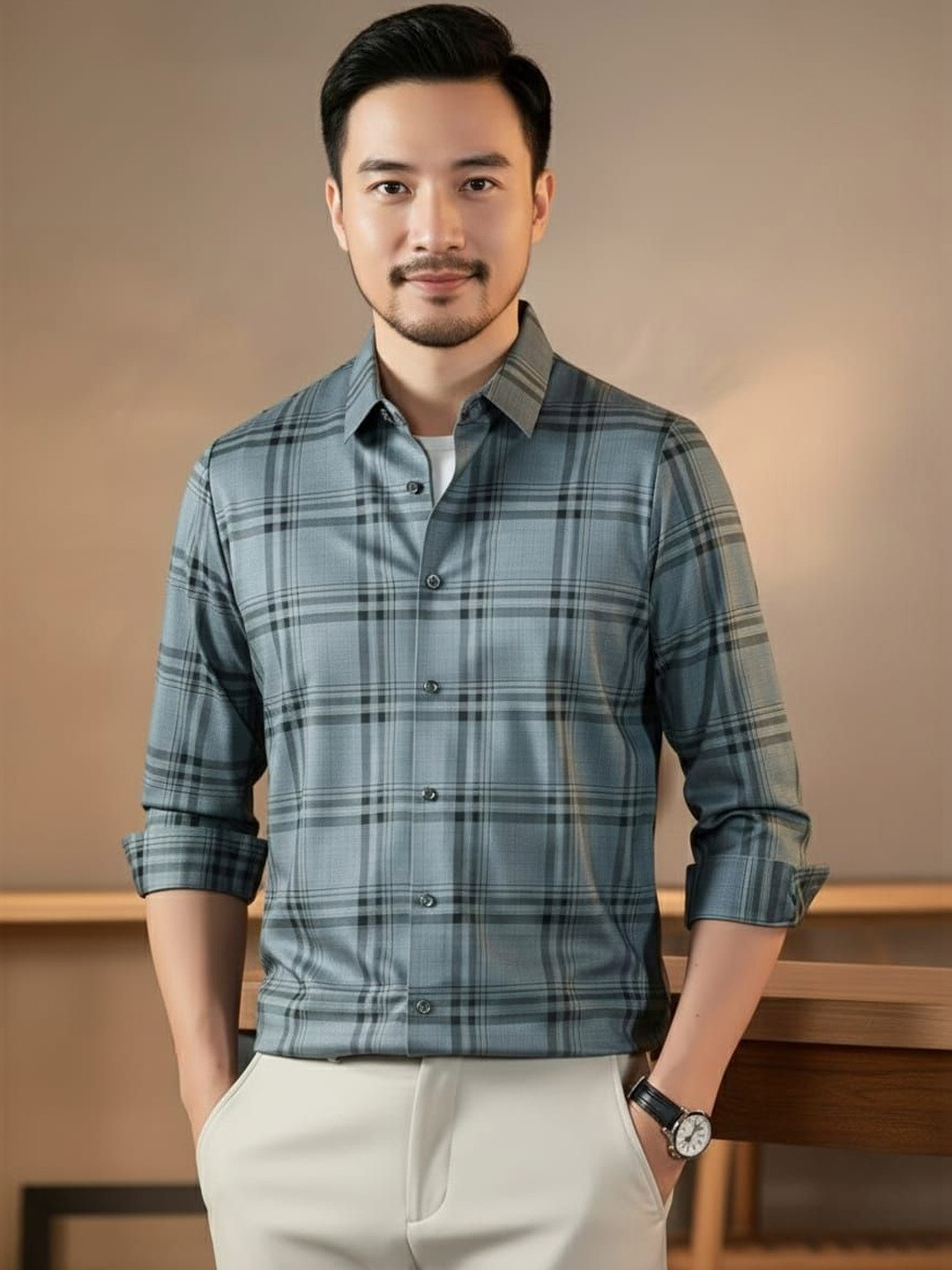 R.Code by The Roadster Life Co. Men Checked Casual Shirt