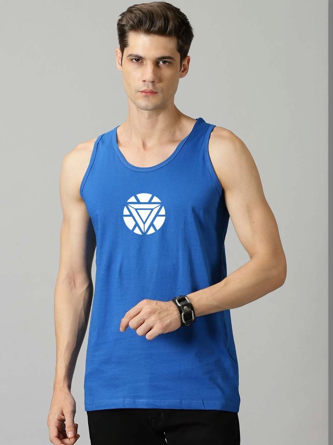 RuledBySun Printed Round Neck Gym Innerwear Vest
