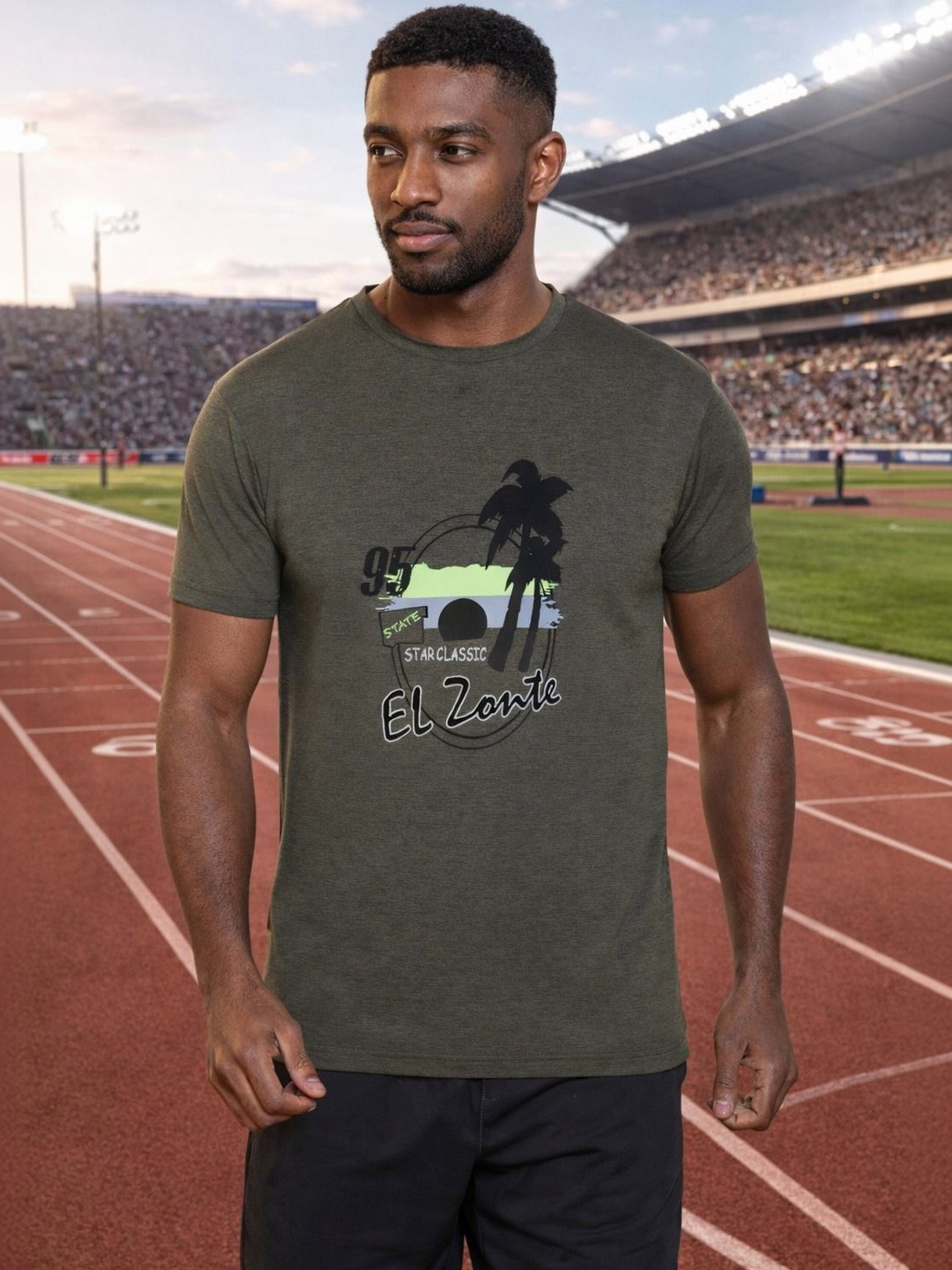Raves Men Printed Dri-FIT T-shirt