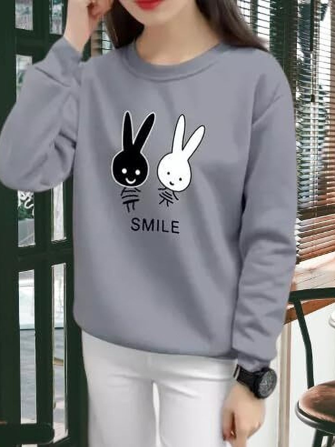 KASHIANXSTYLE Women Printed Sweatshirt