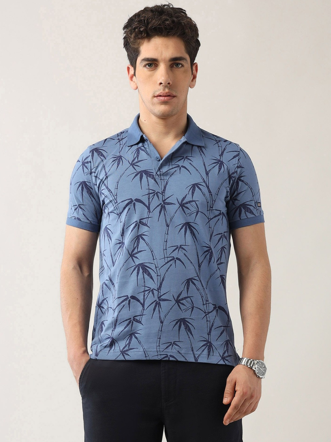 Arrow Sport Men Printed Polo Collar Tropical T-shirt