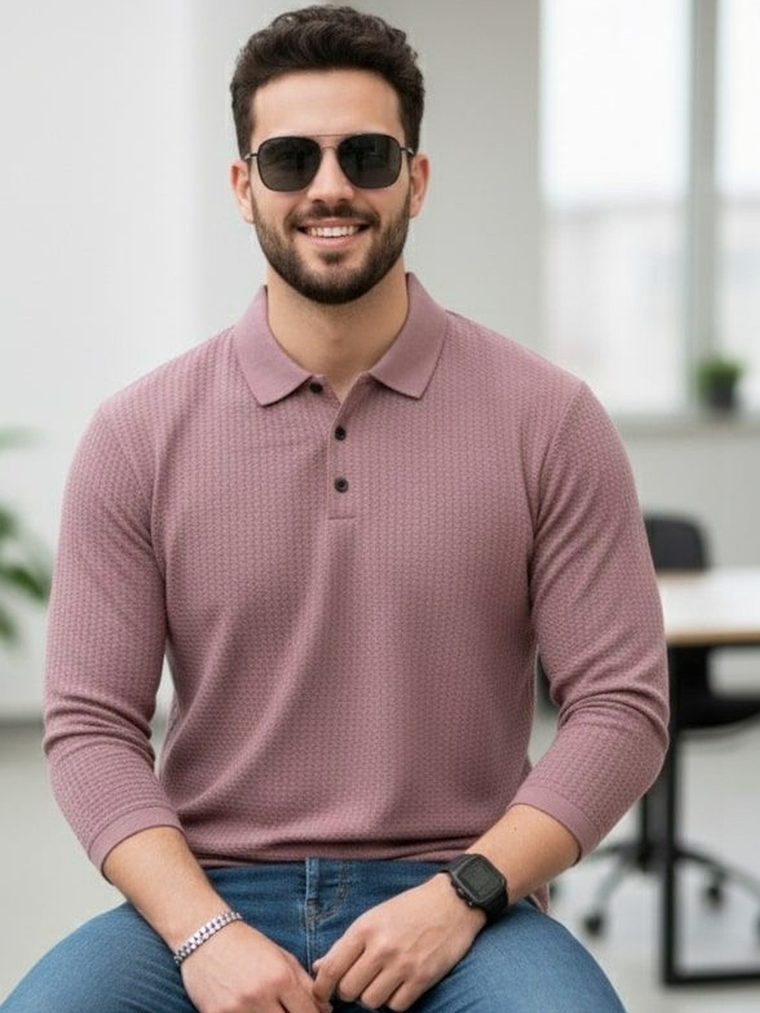 SZN Men Polo Collar T-shirt