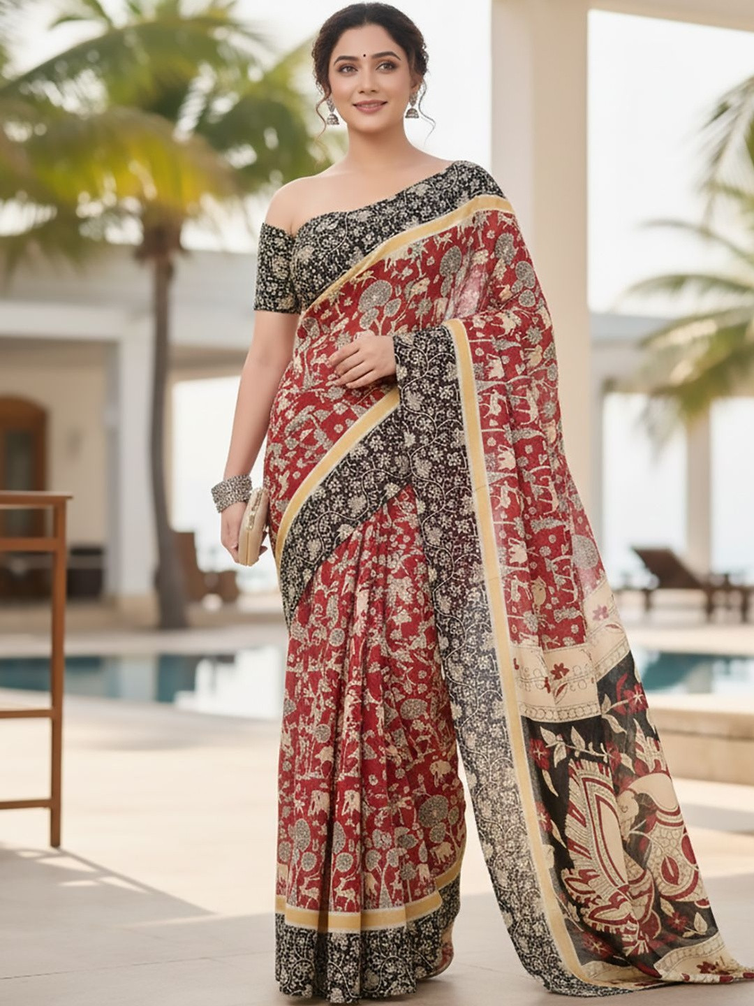 Urban Pallu Ethnic Motifs Pure Cotton Saree