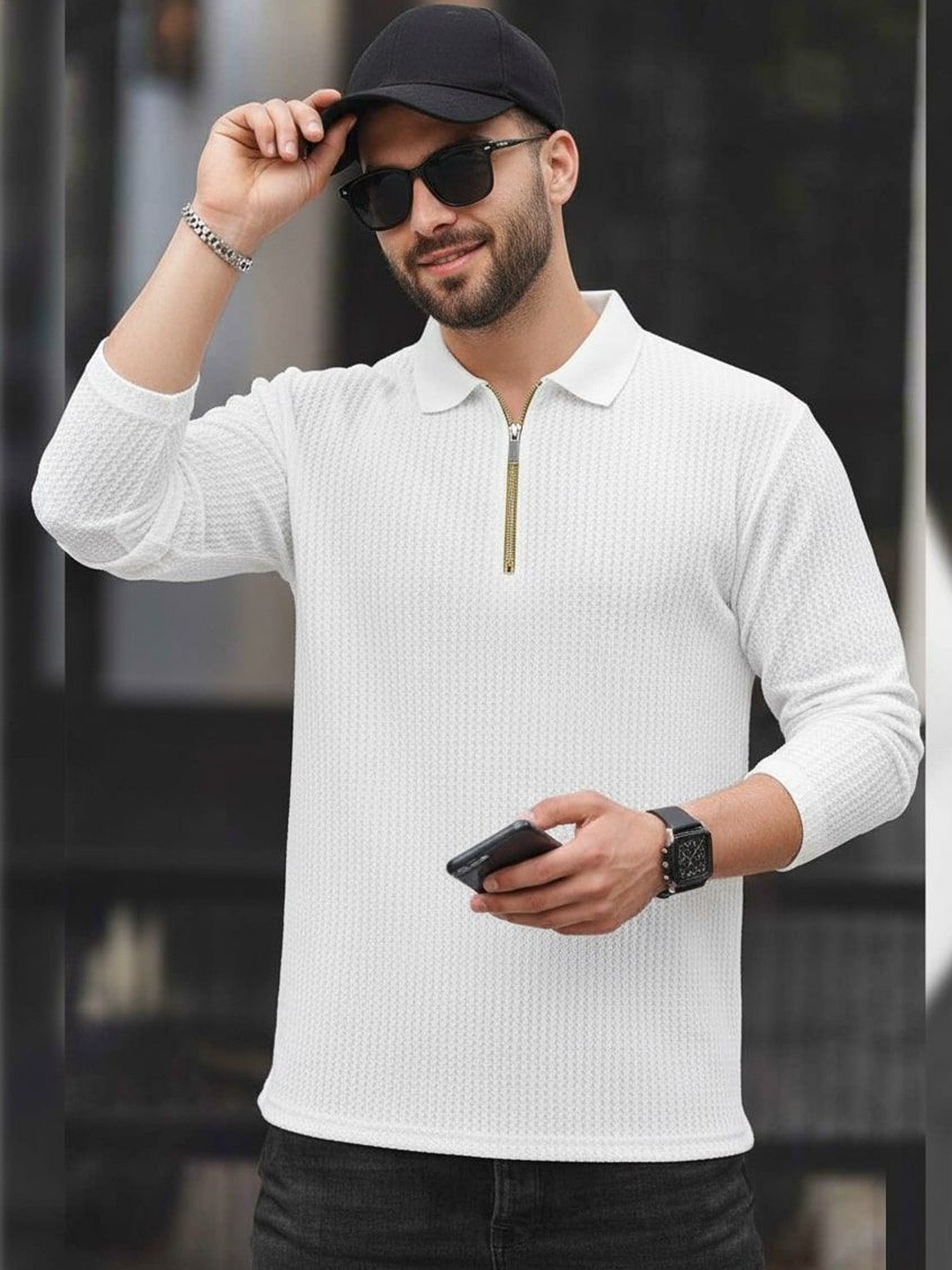 SZN Men Polo Collar T-shirt
