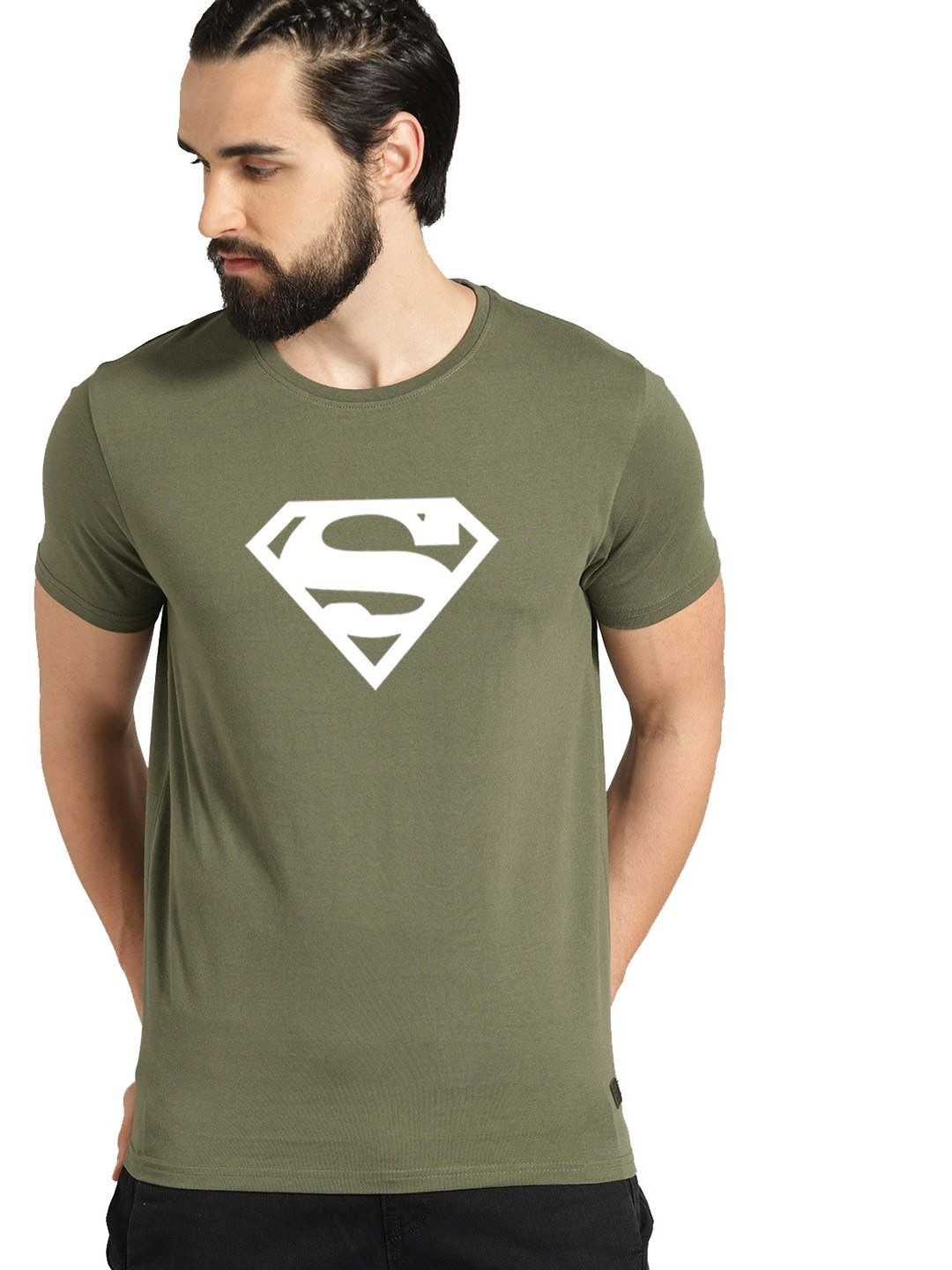 RuledBySun Men Superman Printed Bio Finish T-shirt