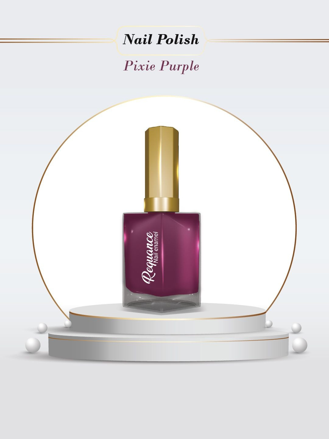 REQUANCE Long Lasting & Quick Dry Nail Polish - 10 ml - Pixie Purple PR034