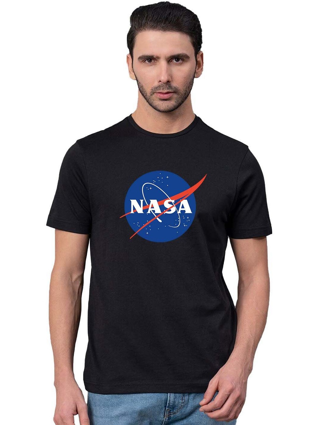 RuledBySun Men Brand Logo Printed Bio Finish T-shirt