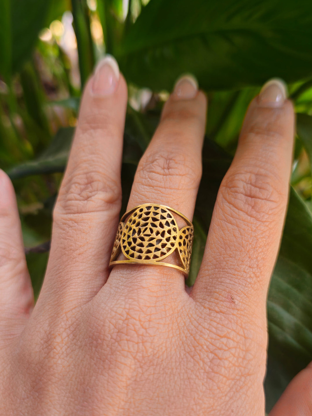 Soul Works Brass Adjustable Finger Ring