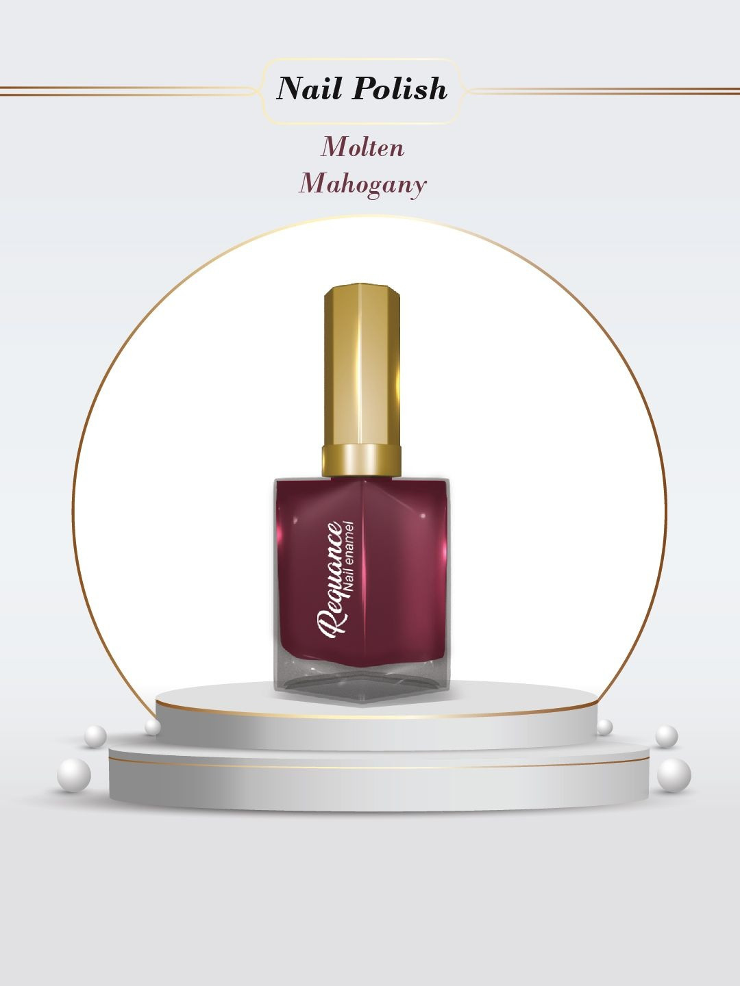 REQUANCE Long Lasting & Quick Dry Nail Polish - 10 ml - Molten Mahogany