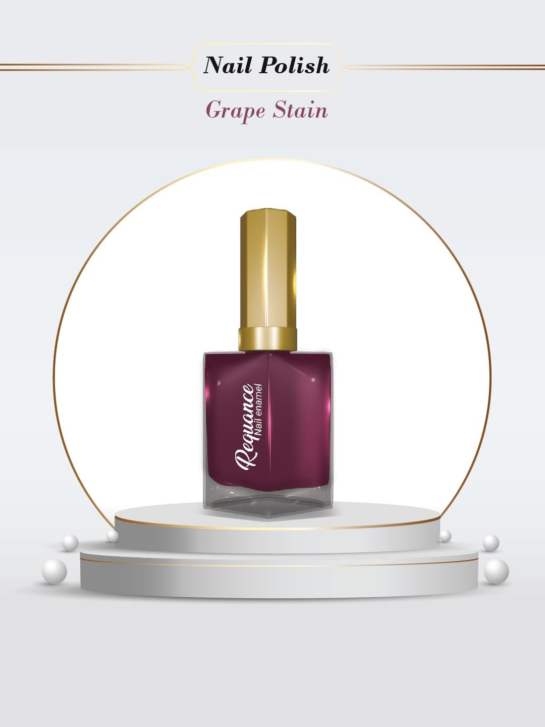 REQUANCE Long Lasting & Quick Dry Nail Polish - 10 ml - Grape Stain RD023