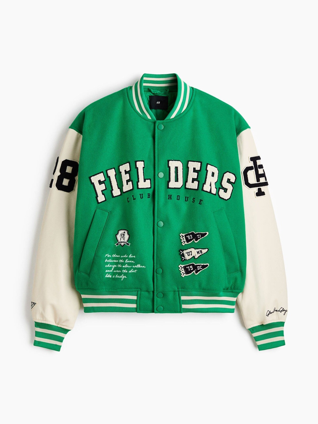 H&M Motif-Detail Baseball Jacket