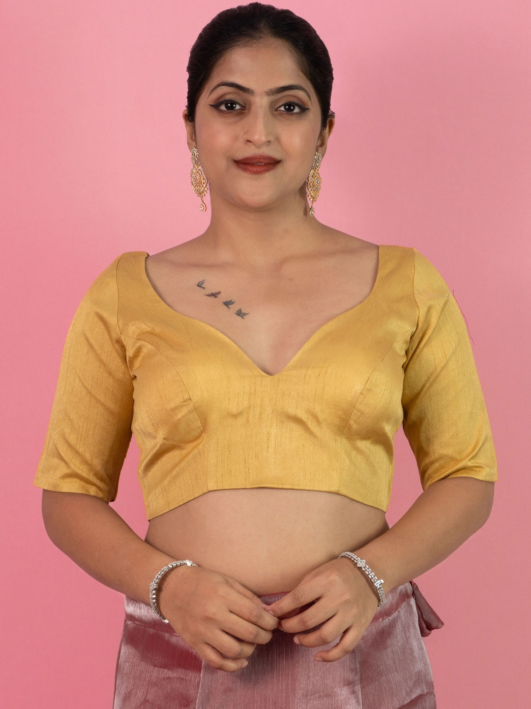 FIGURES DESIGNER V-Neck Saree Blouse