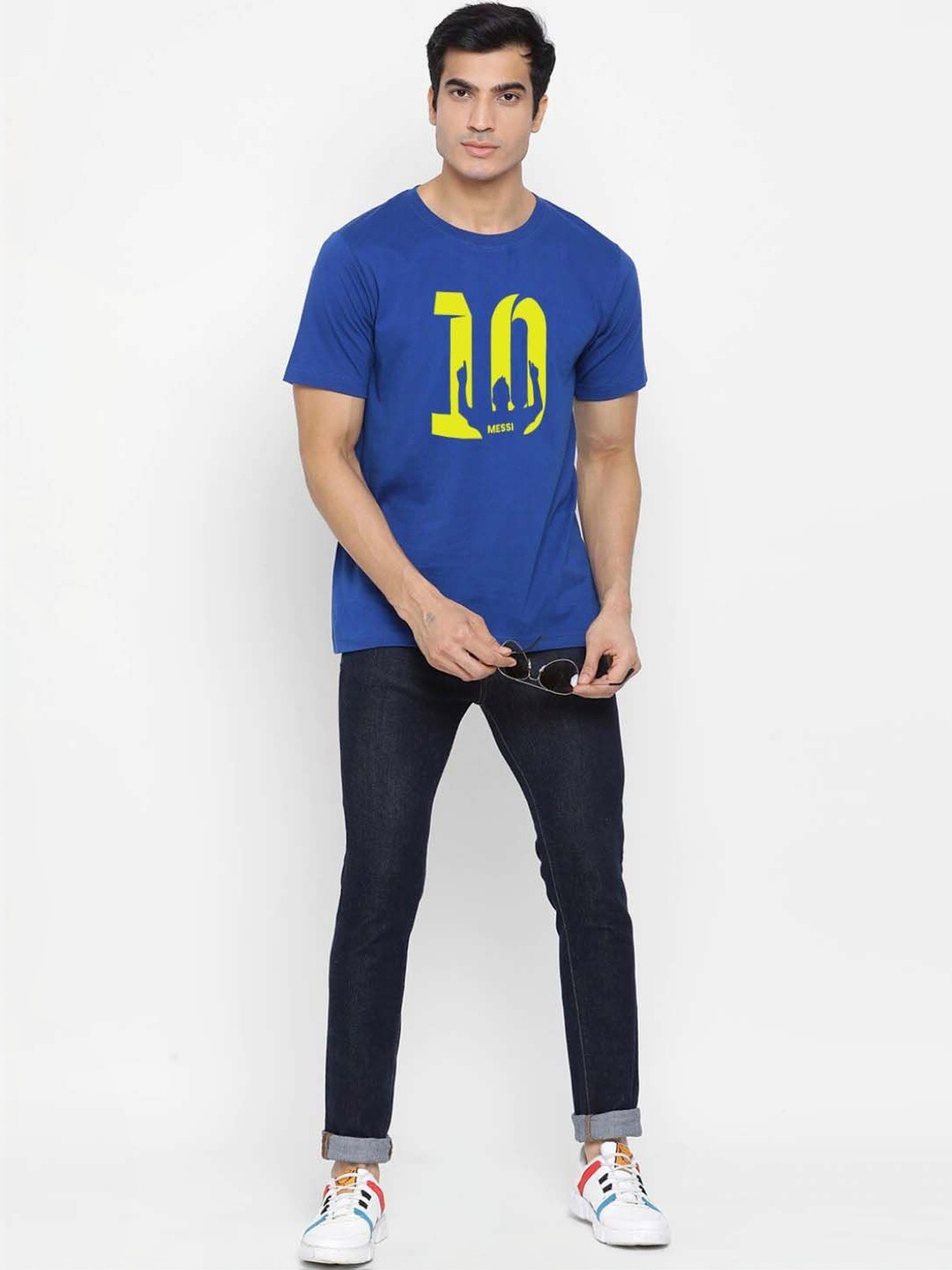 RuledBySun Men Casual Messi Graphic T-shirt