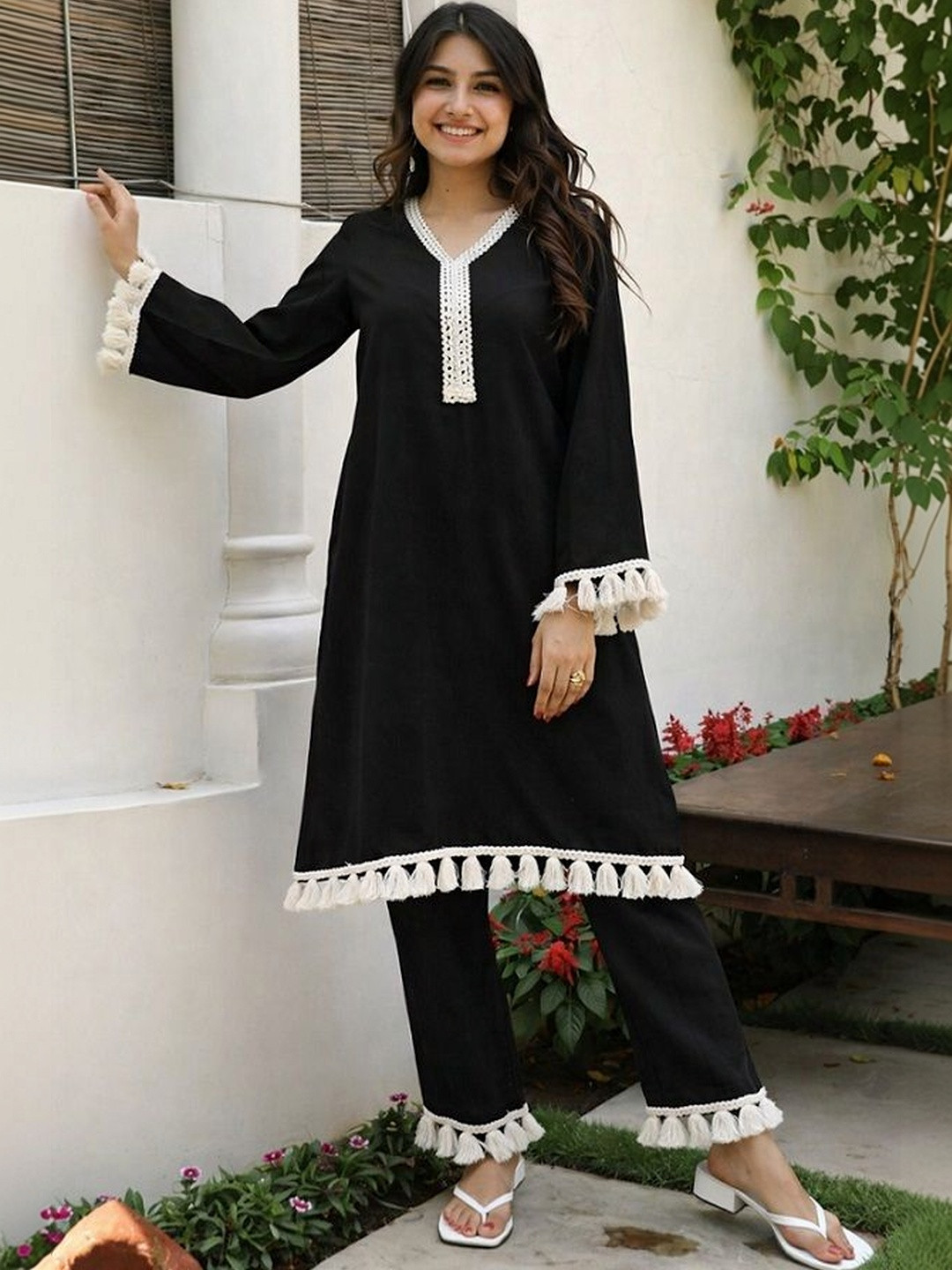 SANTOPERA DESIGNER Women Regular Kurta with Trousers