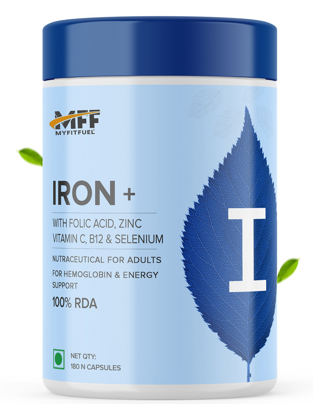 MyFitFuel Iron + With Folic Acid Capsules - 180 Capsules