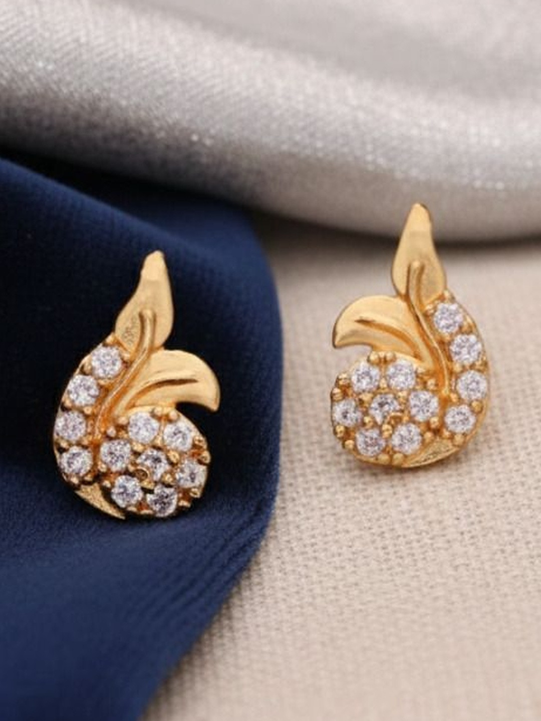 Sangria American Diamond Stone Studded Studs Earrings