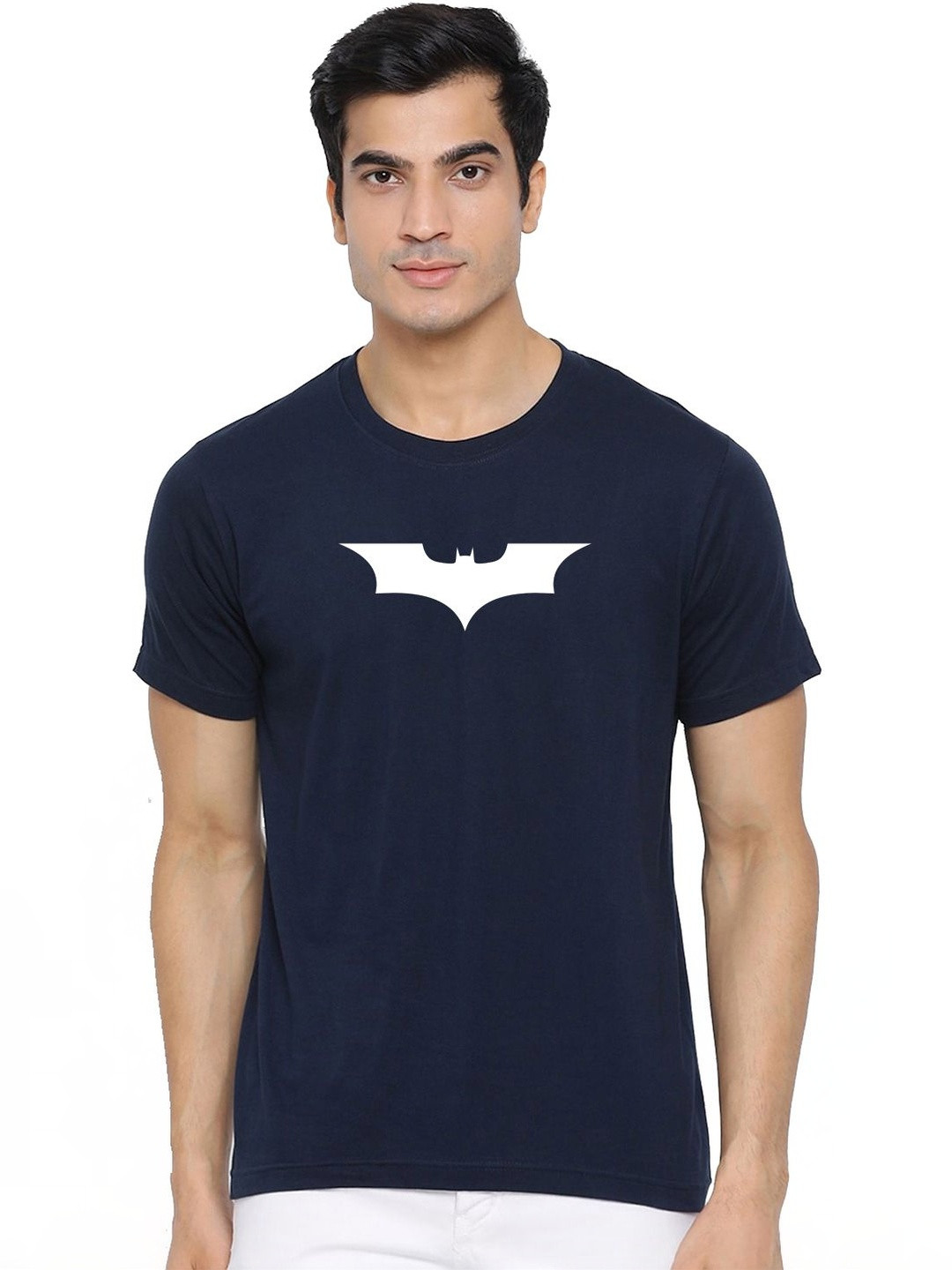 RuledBySun Men Batman Printed Bio Finish T-shirt