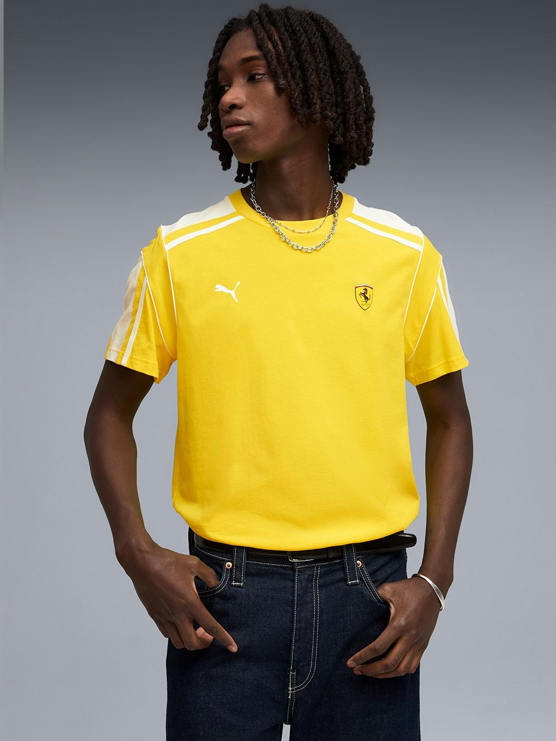 Scuderia Ferrari Men's Colorblock Sleeves MT7 Tee