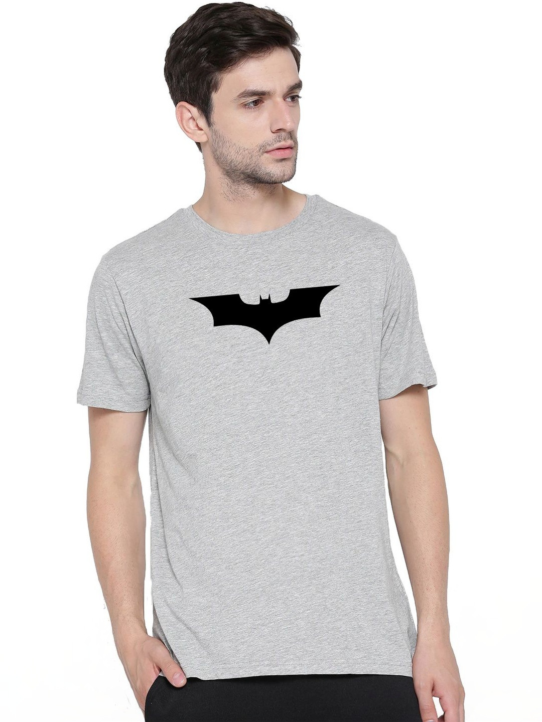 RuledBySun Men Batman Printed Bio Finish T-shirt
