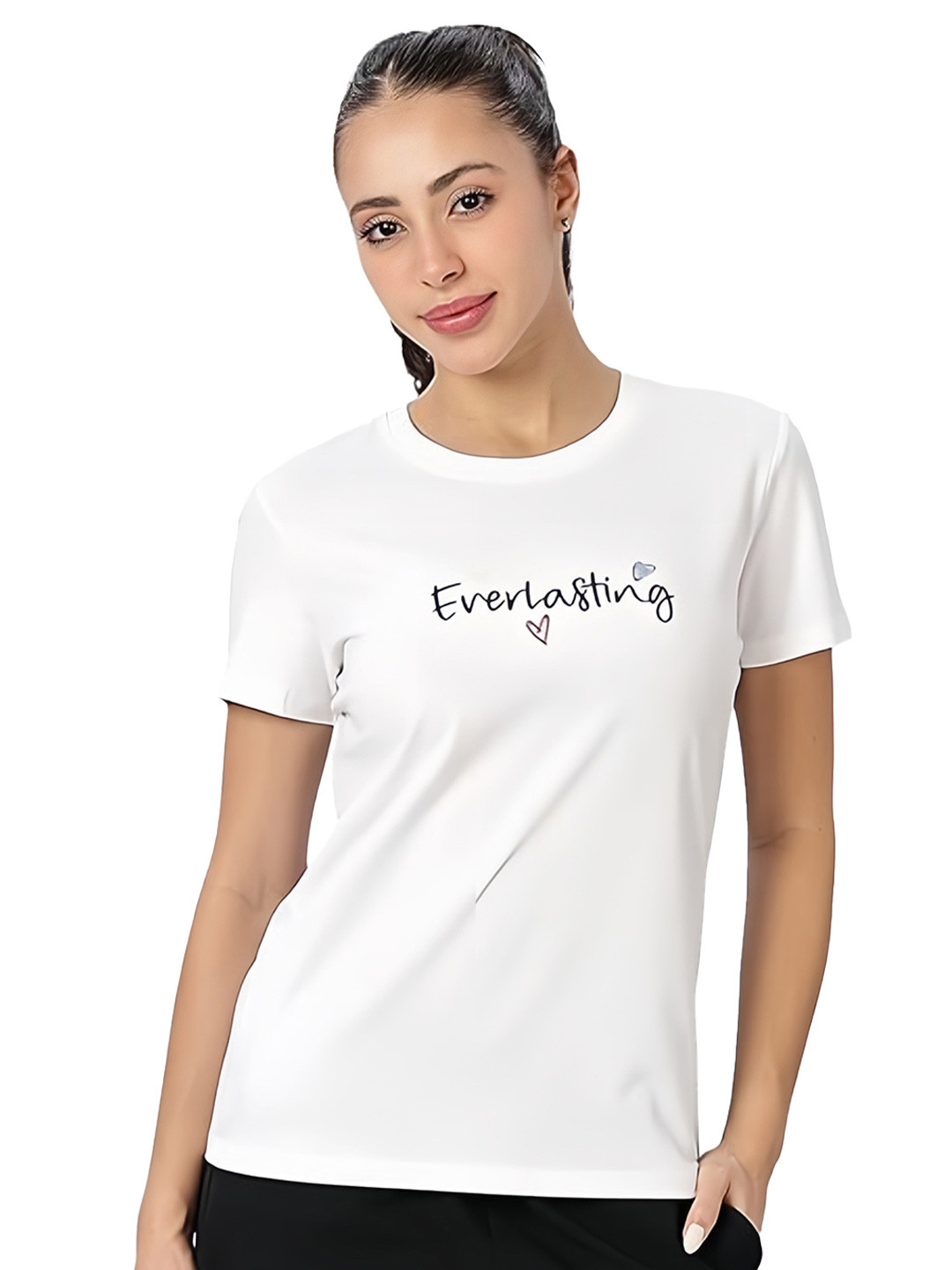 Xtep Women Typography Printed Everfresh T-shirt