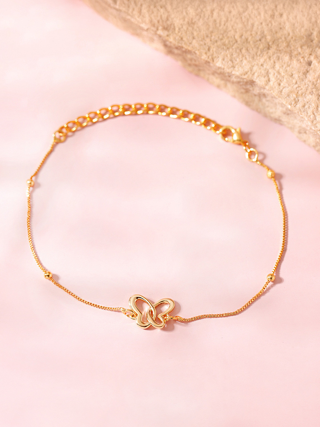 Valentine's Day Golden Flutter Chain Bracelet