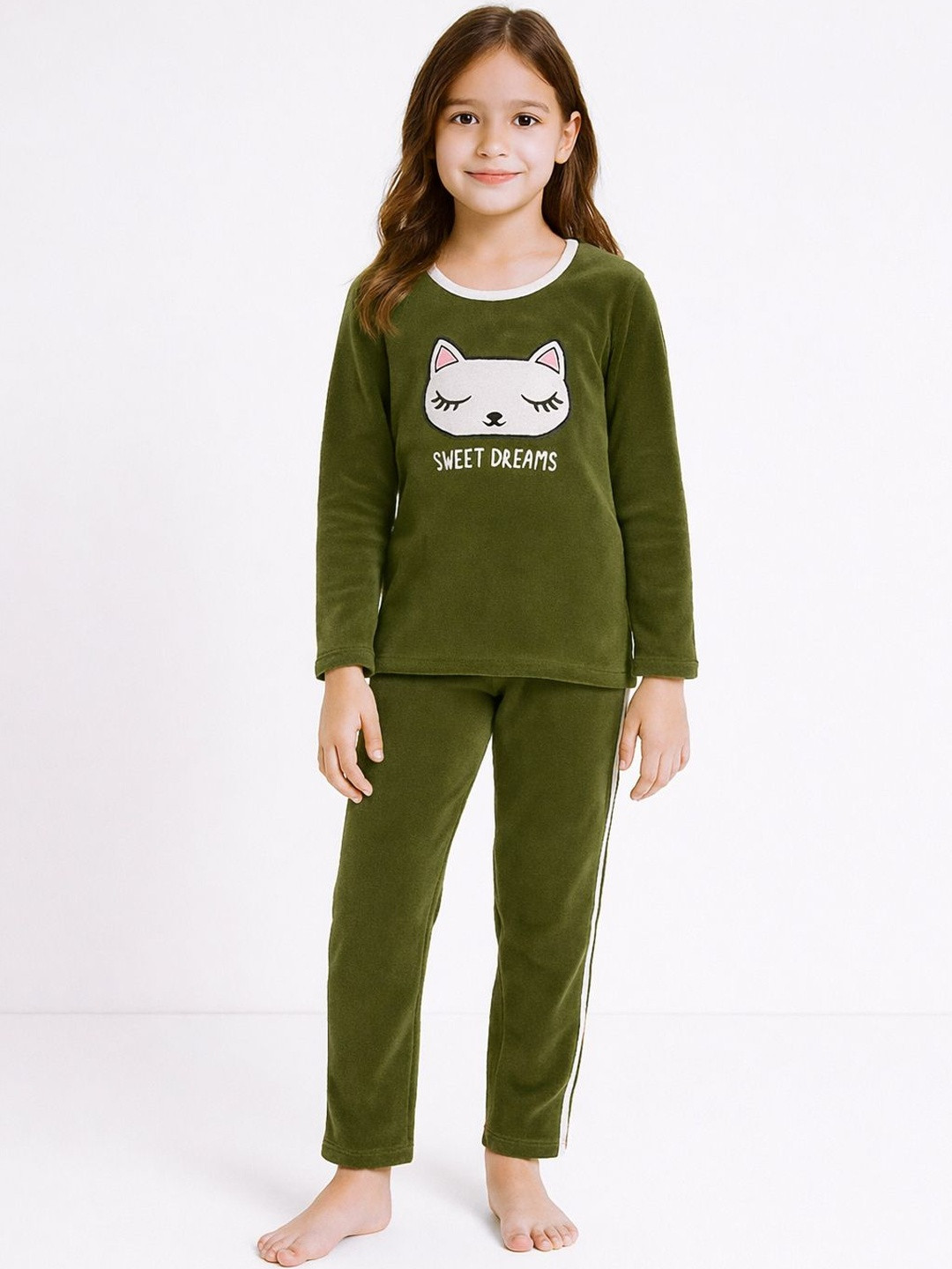 Here&Now X Game Begins Girls Printed T-shirt with Trousers