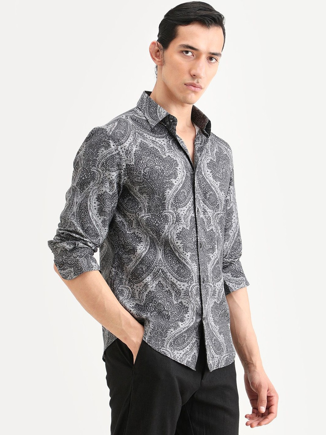 RARE RABBIT Myra Floral Cotton Long Sleeves Shirt